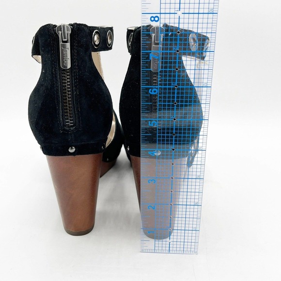 Jambu Sandals Suede Sheila Block High Heel Shoe - Picture 7 of 12